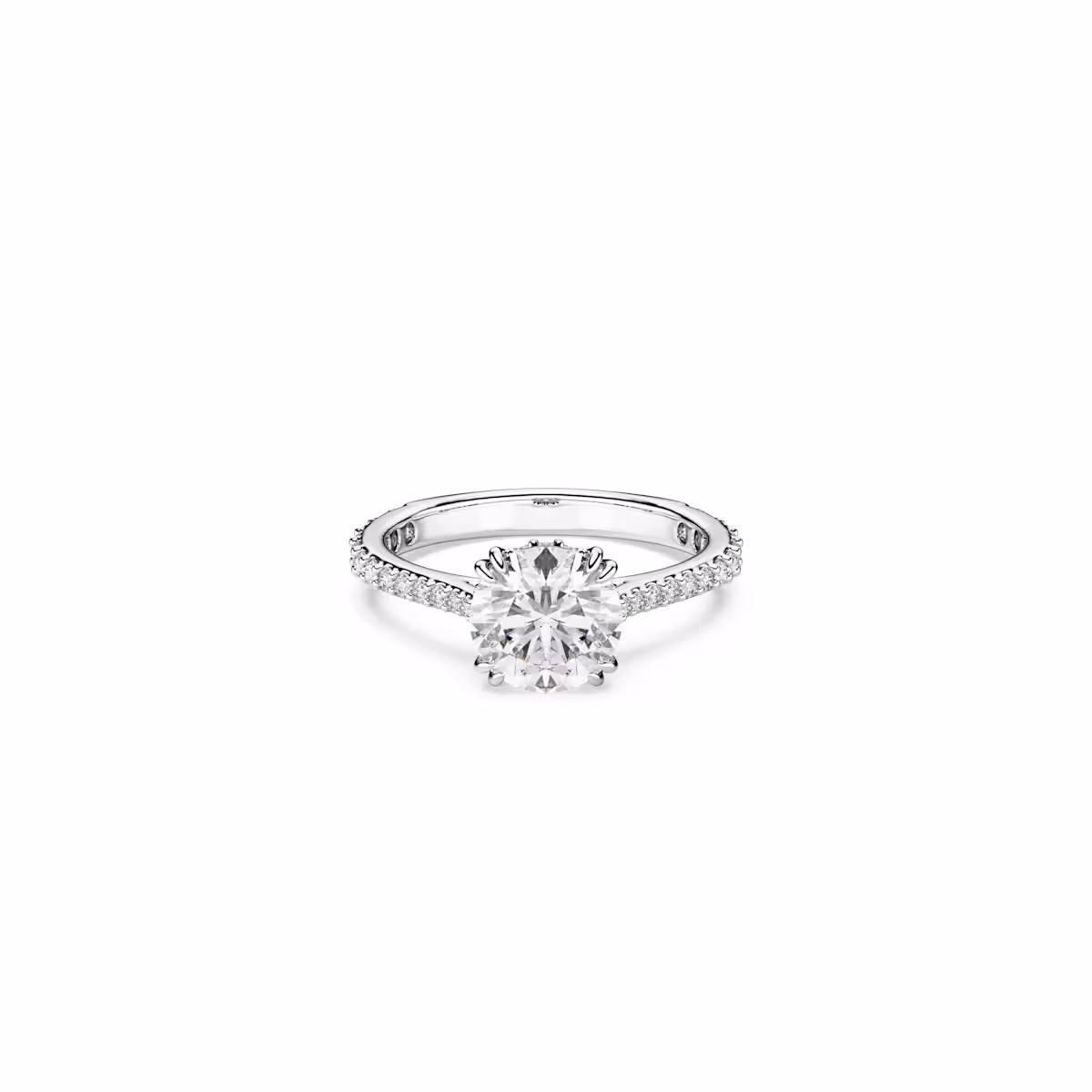 Bague Swarovski - Stilla - Taille ronde - Blanche & Argenté
