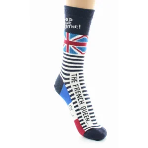 Chaussettes Homme God Save Berthe Marine  - Berthe Aux Grands Pieds